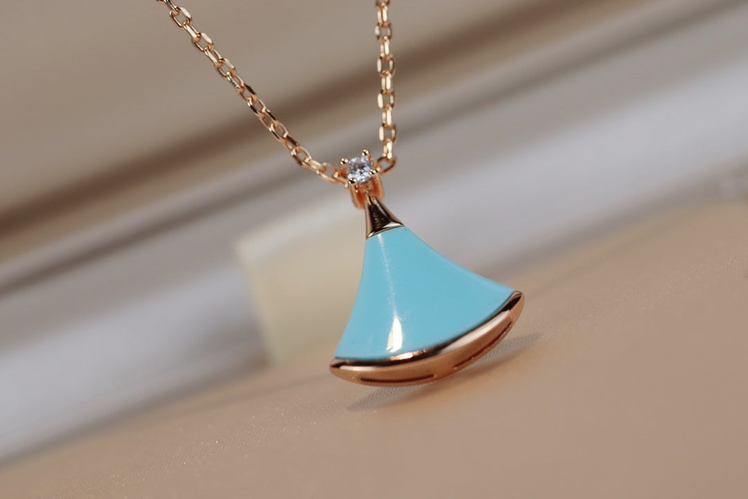 [Vintora]DREAM NECKLACE TURQUOISE PINK GOLD