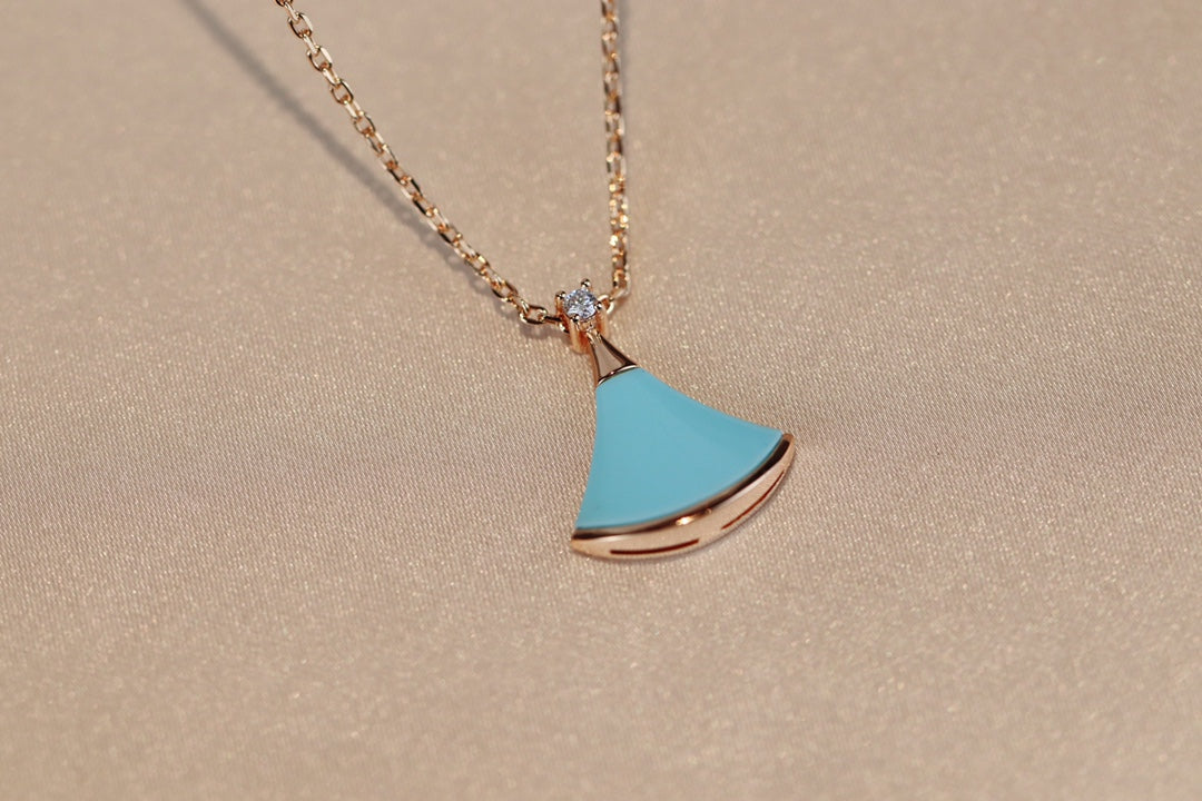 [Vintora]DREAM NECKLACE TURQUOISE PINK GOLD