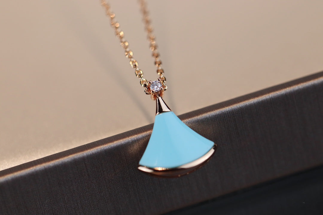 [Vintora]DREAM NECKLACE TURQUOISE PINK GOLD