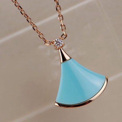 [Vintora]DREAM NECKLACE TURQUOISE PINK GOLD