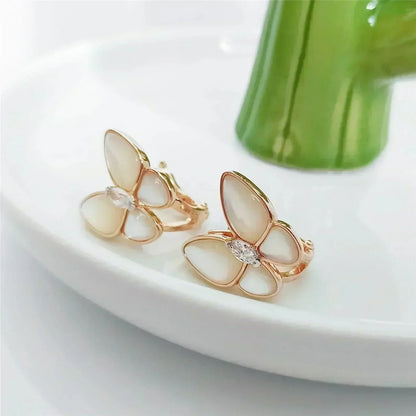 [Vintora]BOUCLES D'OREILLES PAPILLON EN NACRE