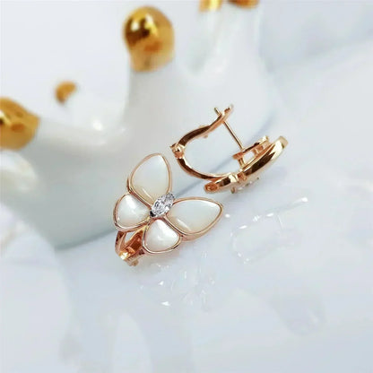 [Vintora]BOUCLES D'OREILLES PAPILLON EN NACRE