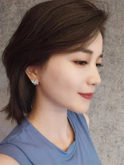 [Vintora]BOUCLES D'OREILLES PAPILLON EN NACRE