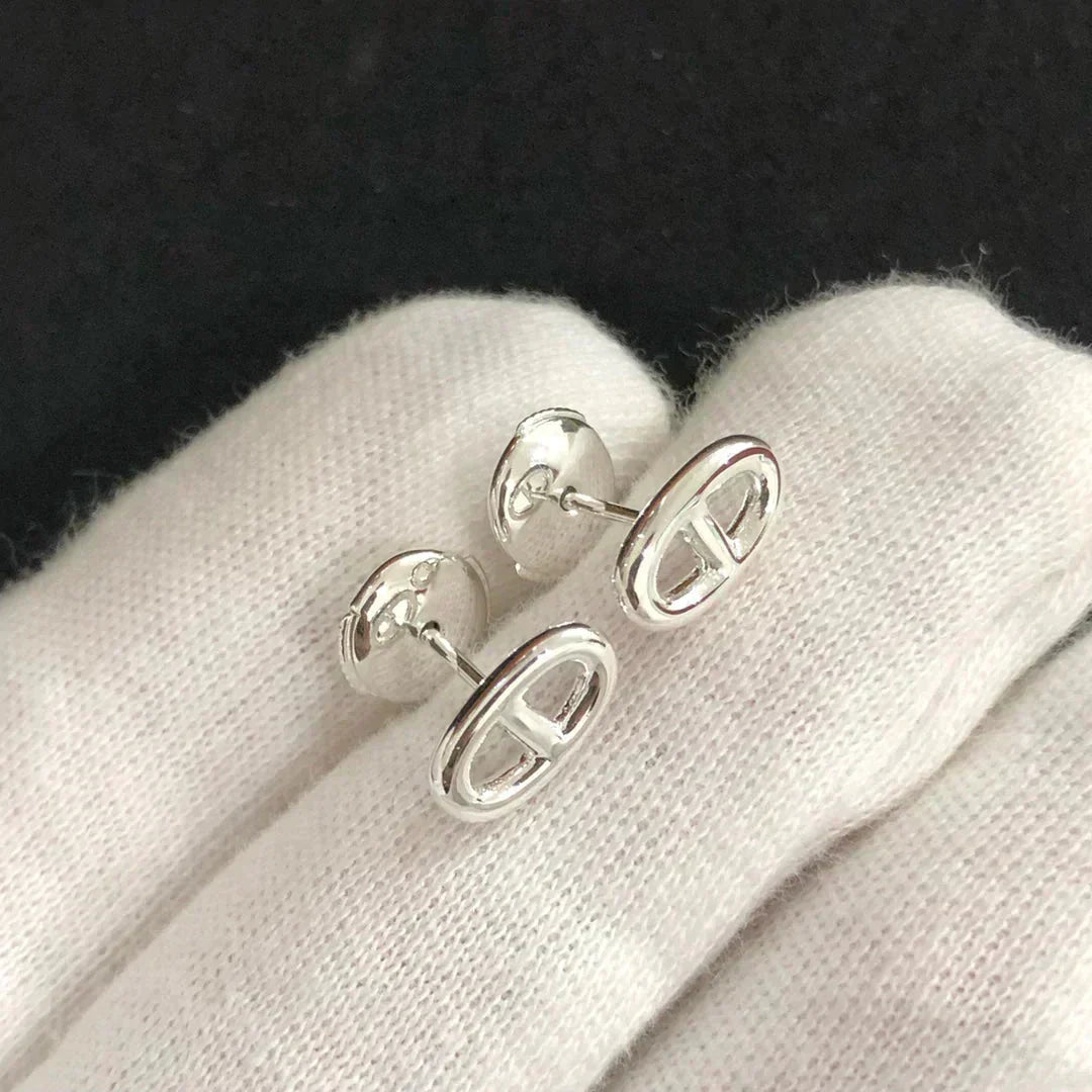 [Vintora]CHAINE SMALL EARRINGS GOLD AND SILVER