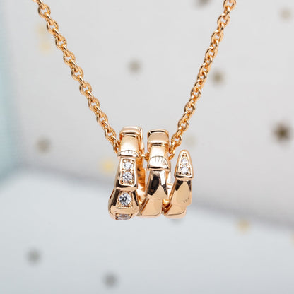 [Vintora]SERPENTI PINK GOLD NECKLACE DIAMOND