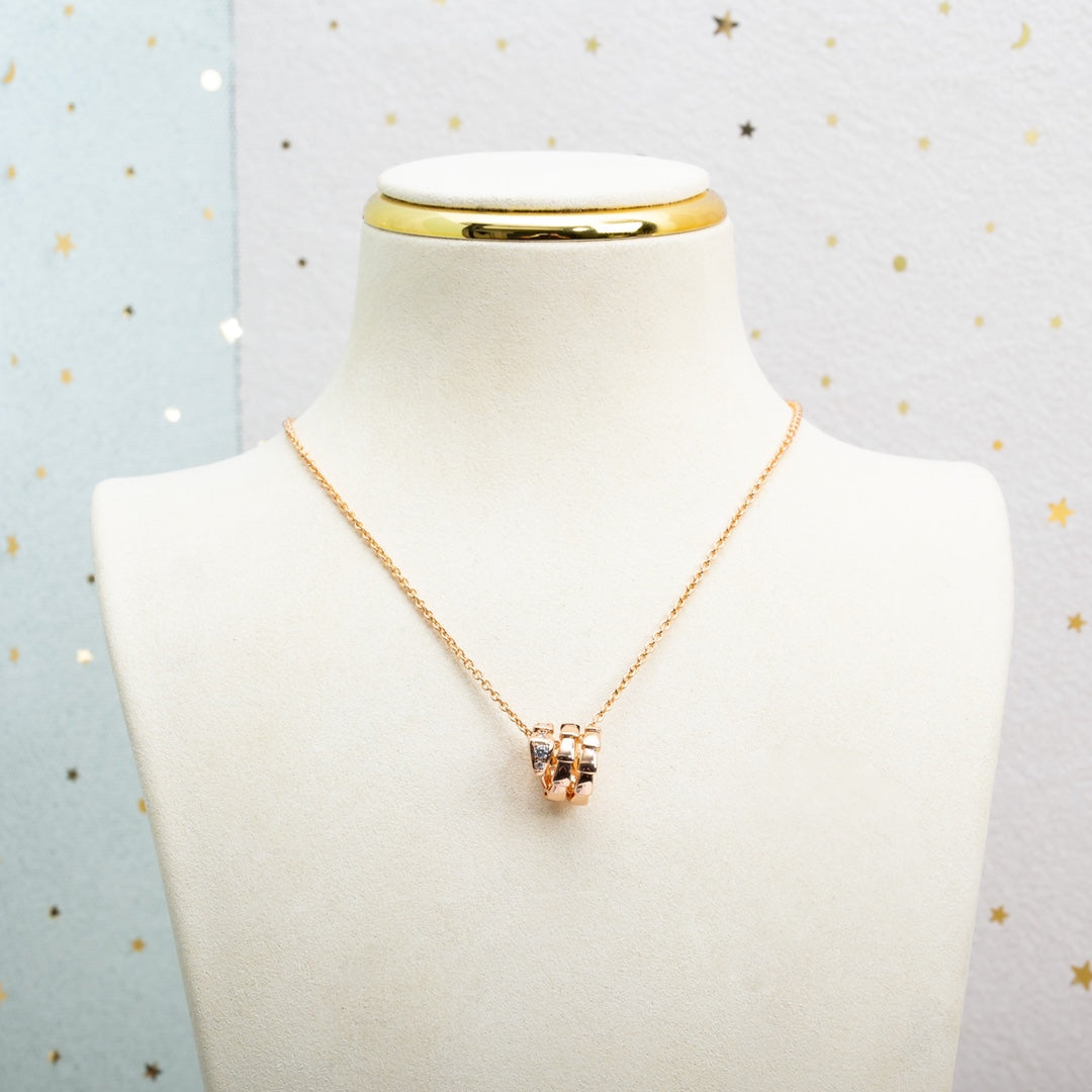 [Vintora]SERPENTI PINK GOLD NECKLACE DIAMOND