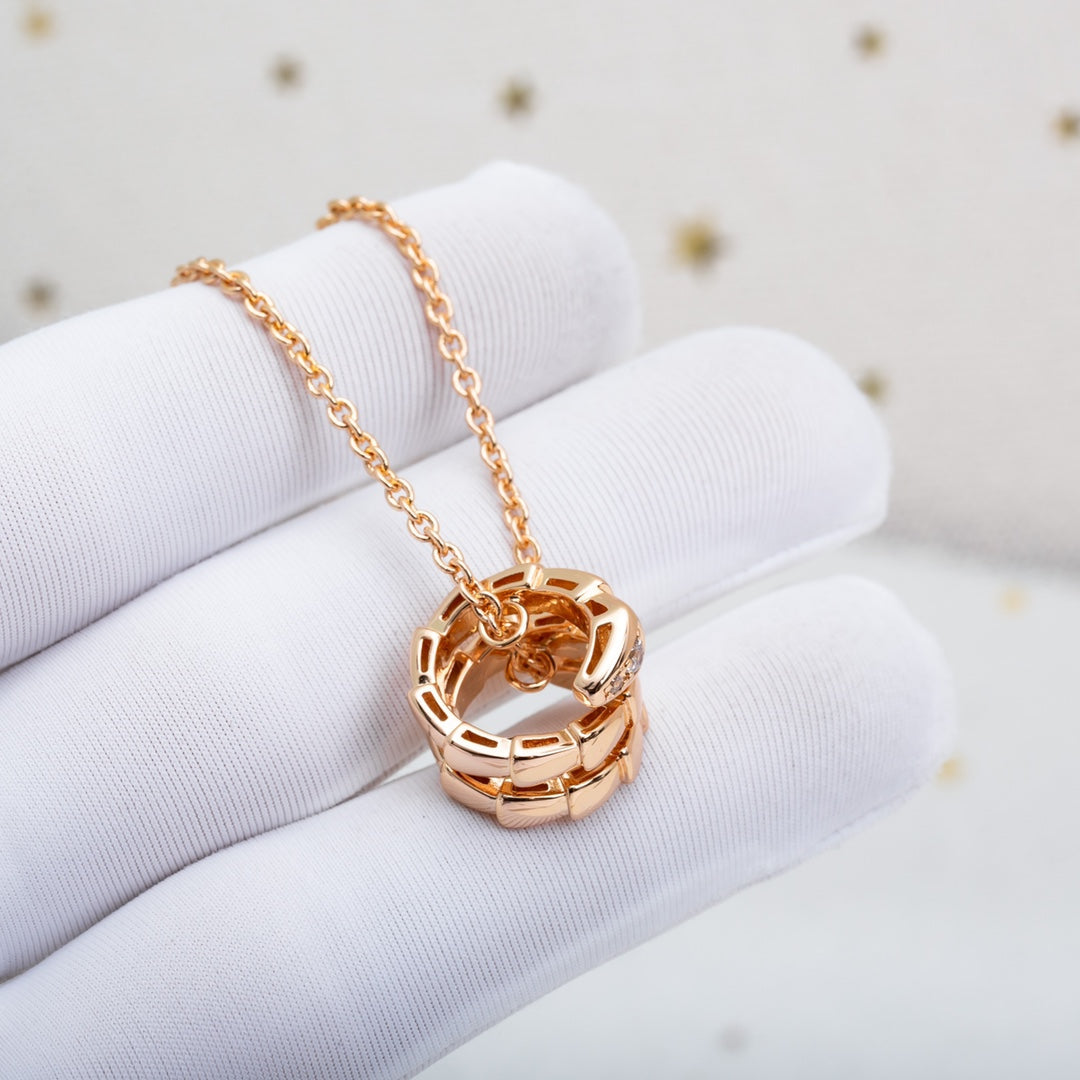 [Vintora]SERPENTI PINK GOLD NECKLACE DIAMOND