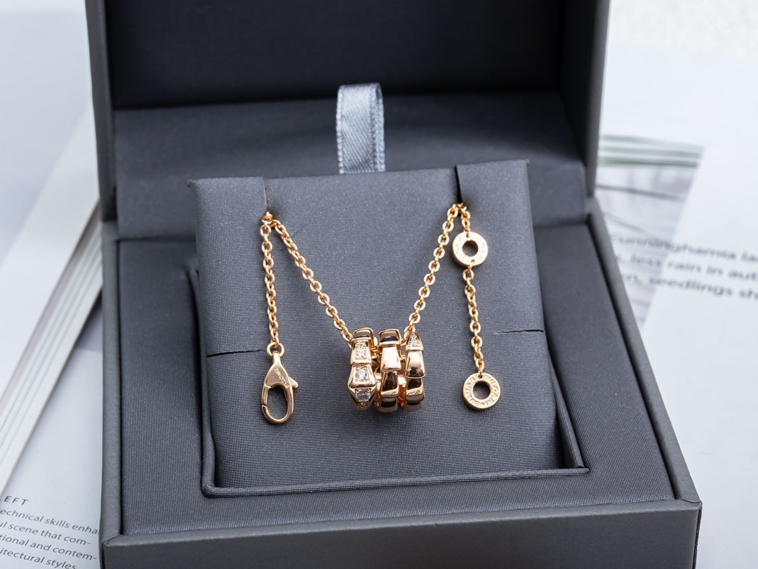 [Vintora]SERPENTI PINK GOLD NECKLACE DIAMOND
