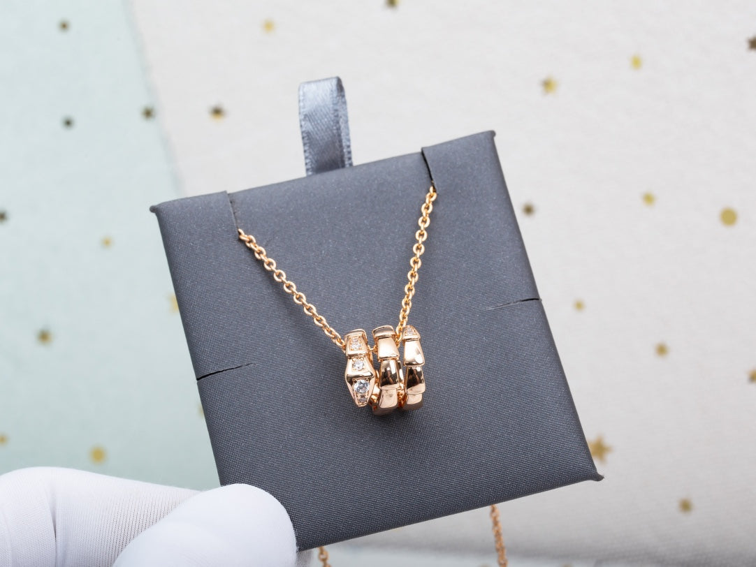 [Vintora]SERPENTI PINK GOLD NECKLACE DIAMOND
