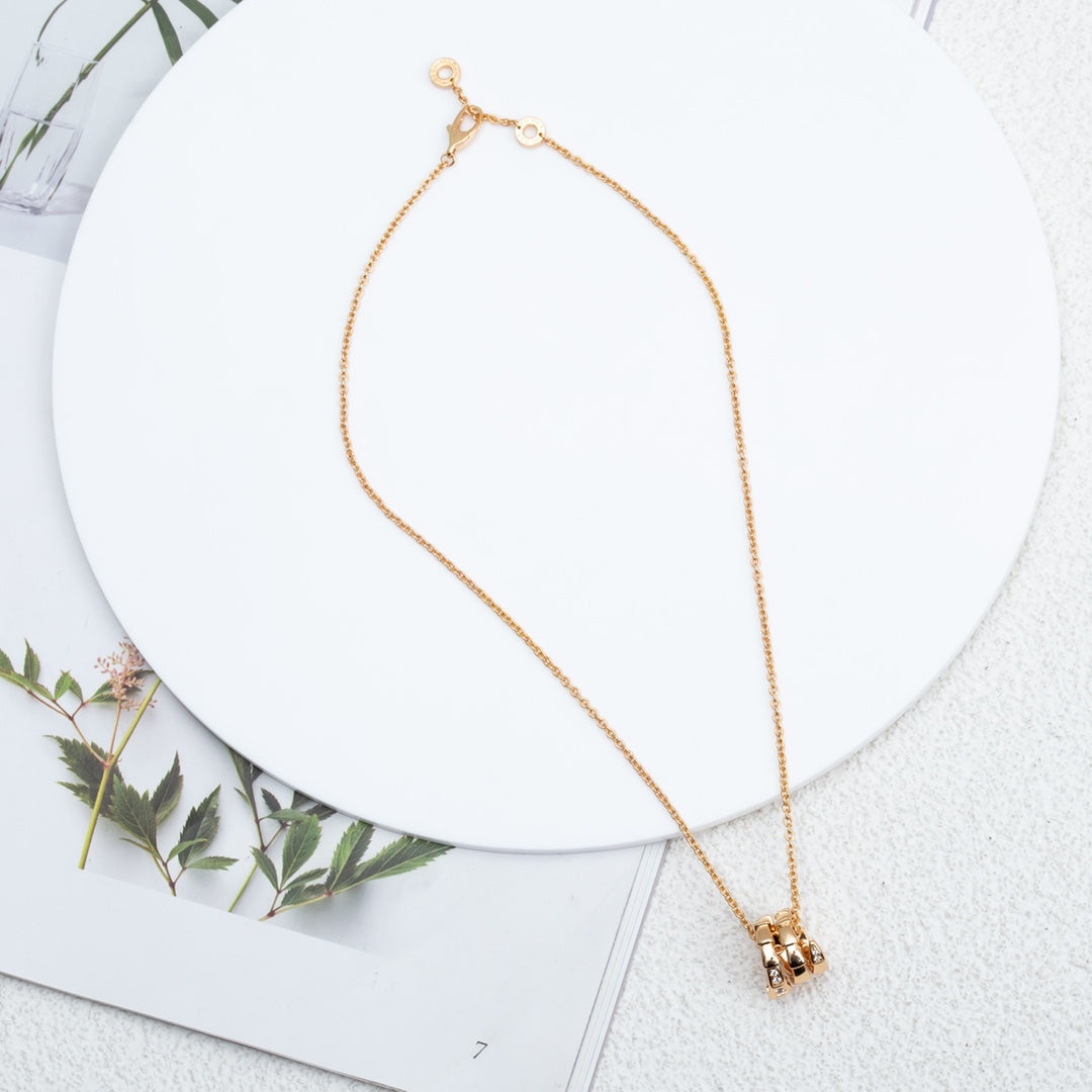 [Vintora]SERPENTI PINK GOLD NECKLACE DIAMOND
