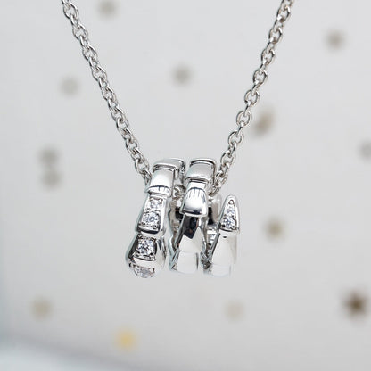 [Vintora]SERPENTI SILVER NECKLACE DIAMOND