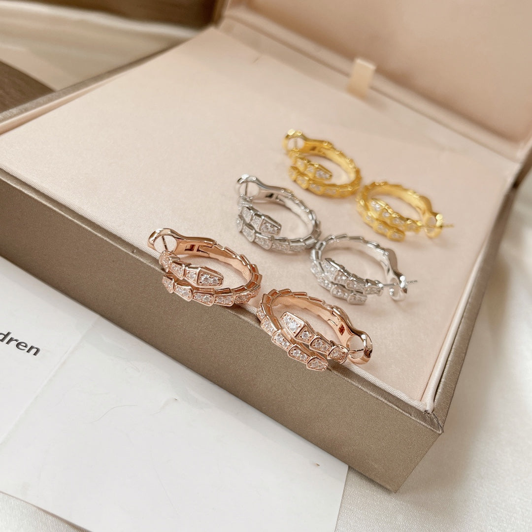 [Vintora]SERPENTI EARRINGS DIAMOND