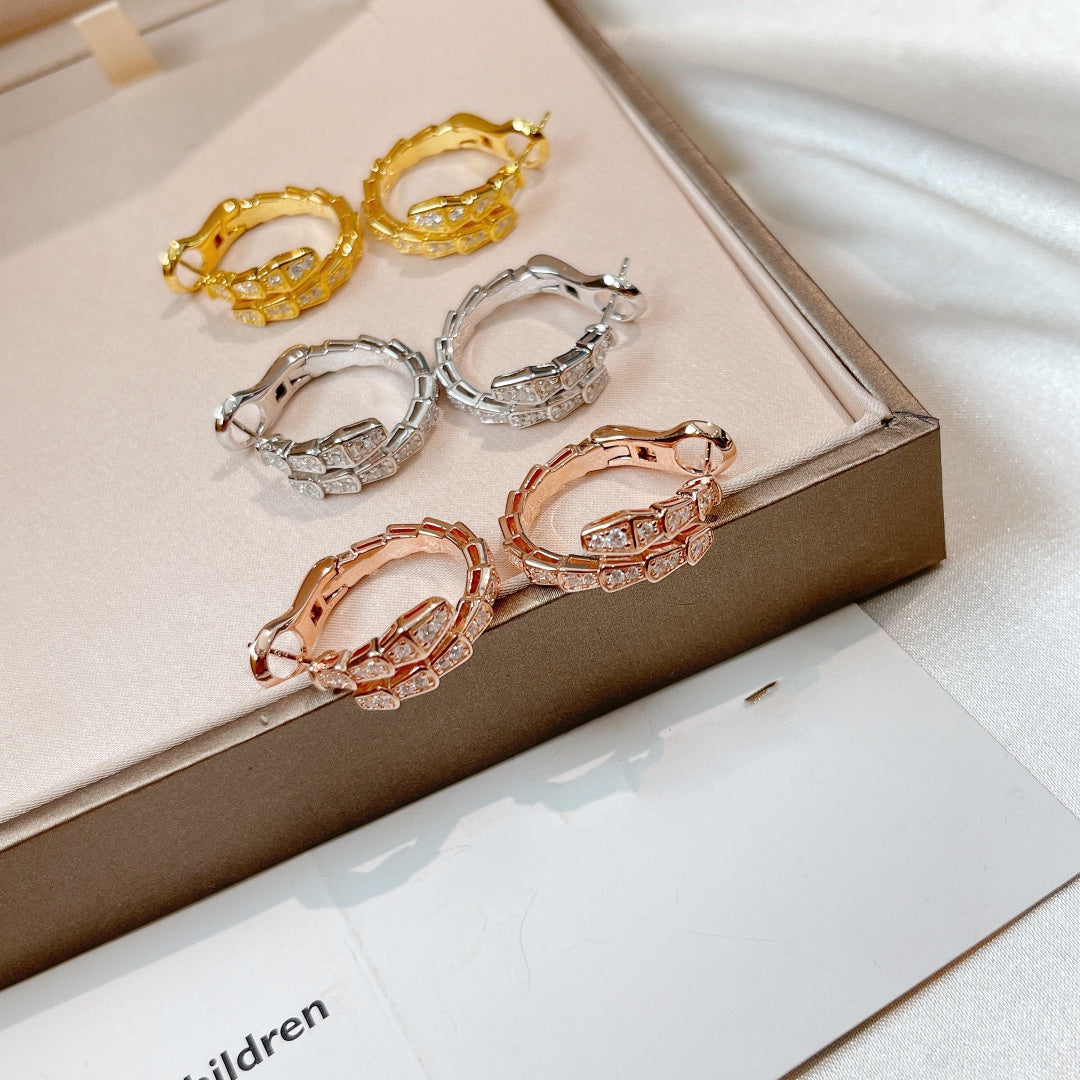 [Vintora]SERPENTI EARRINGS DIAMOND