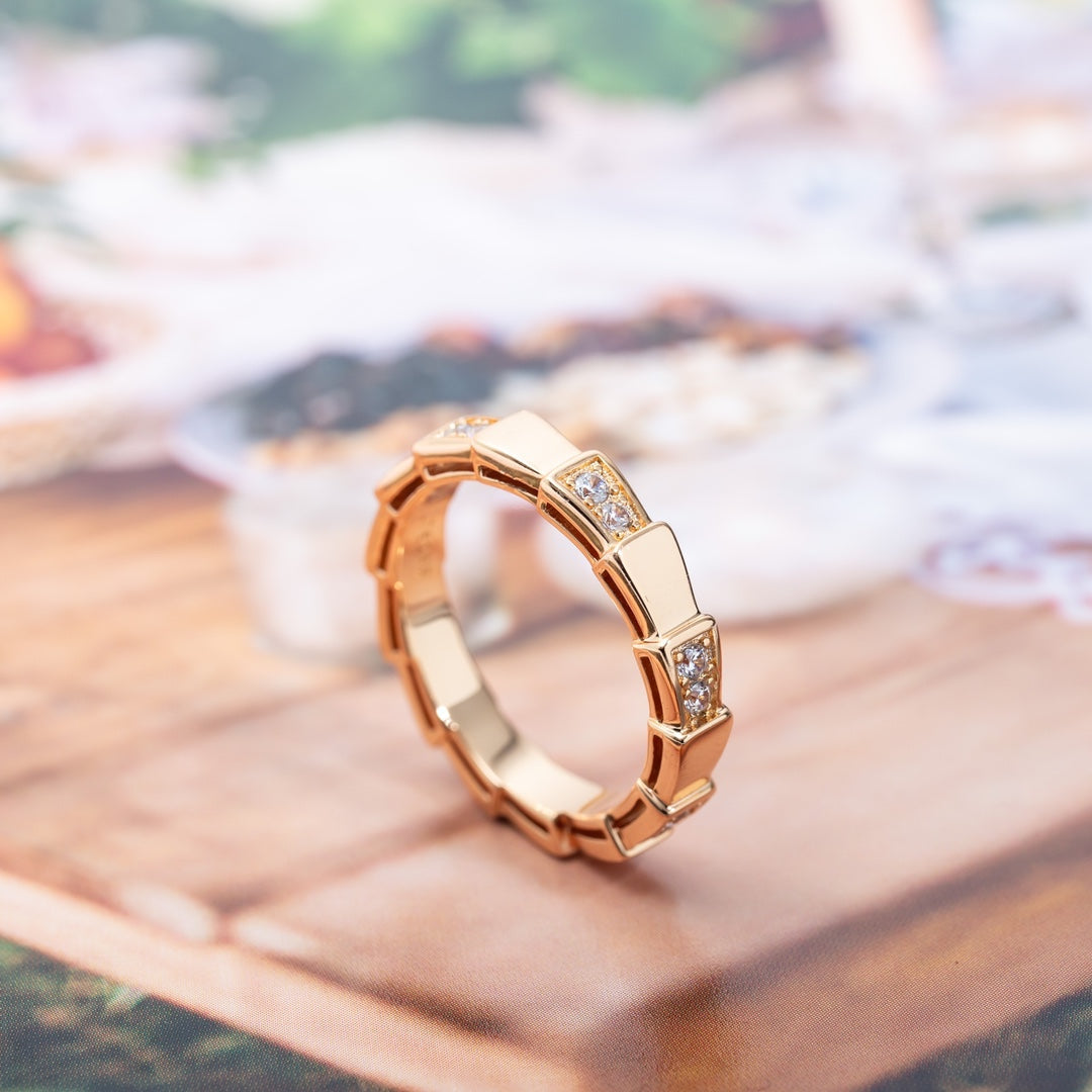 [Vintora]SERPENTI RING PINK GOLD  3MM