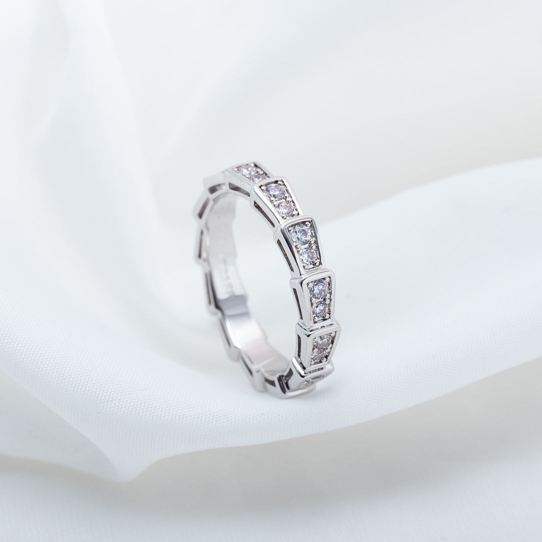 [Vintora]SERPENTI RING SILVER DIAMOND PAVED 3MM