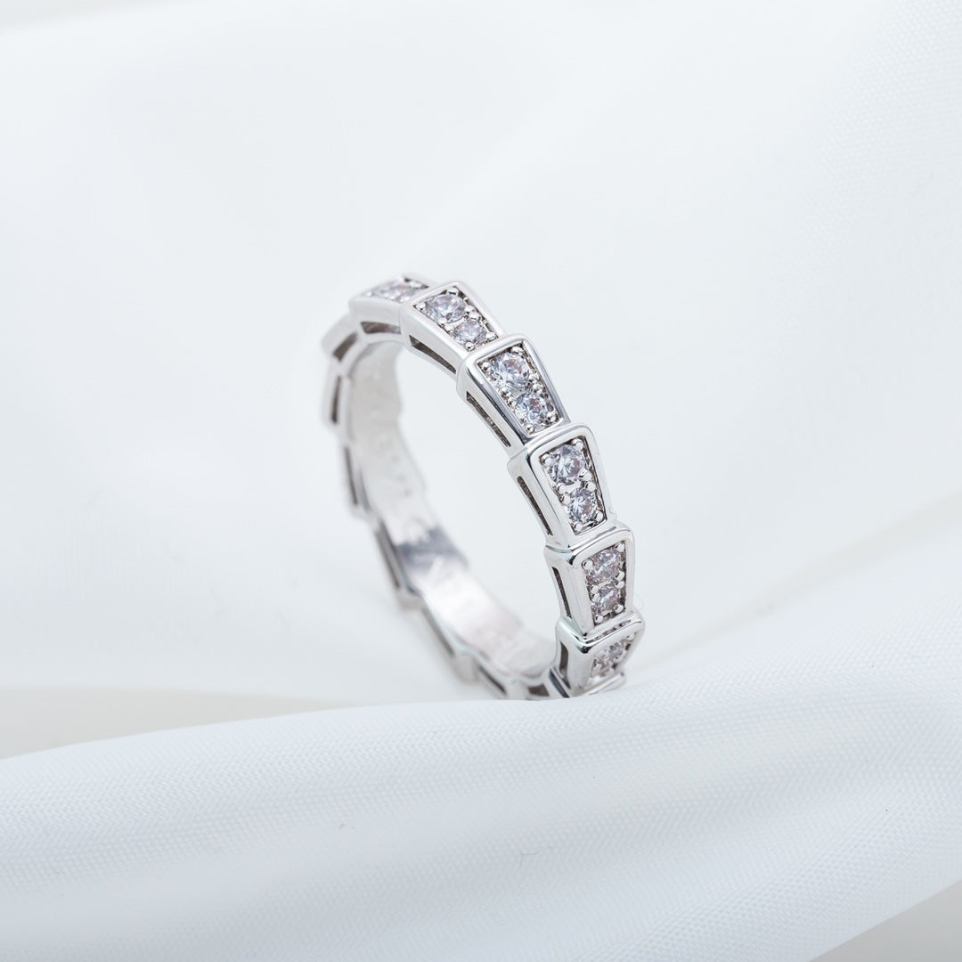 [Vintora]SERPENTI RING SILVER DIAMOND PAVED 3MM