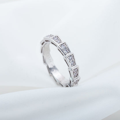 [Vintora]SERPENTI RING SILVER DIAMOND PAVED 3MM