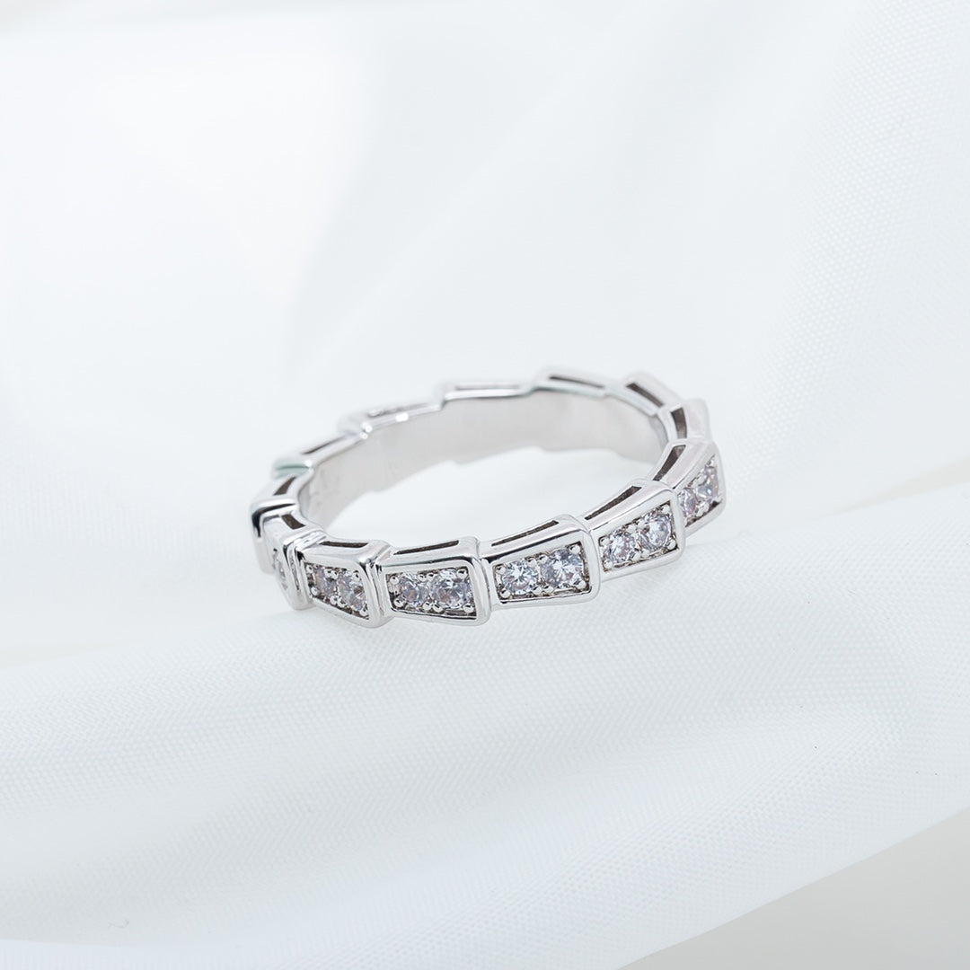 [Vintora]SERPENTI RING SILVER DIAMOND PAVED 3MM