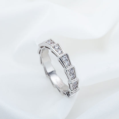 [Vintora]SERPENTI RING SILVER DIAMOND PAVED 3MM