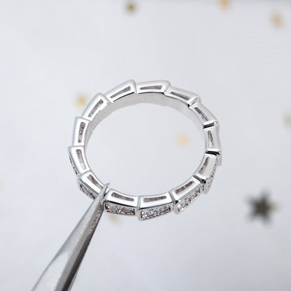 [Vintora]SERPENTI RING SILVER DIAMOND PAVED 3MM