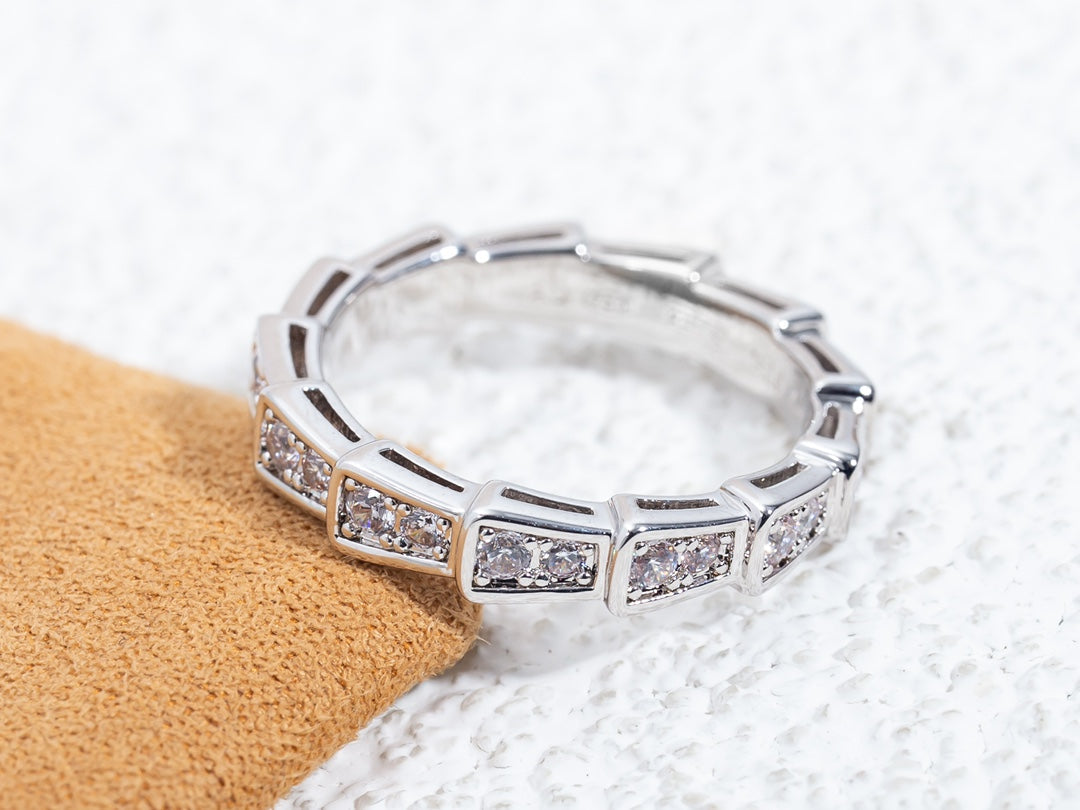 [Vintora]SERPENTI RING SILVER DIAMOND PAVED 3MM