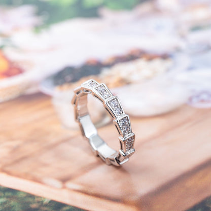 [Vintora]SERPENTI RING SILVER DIAMOND PAVED 3MM