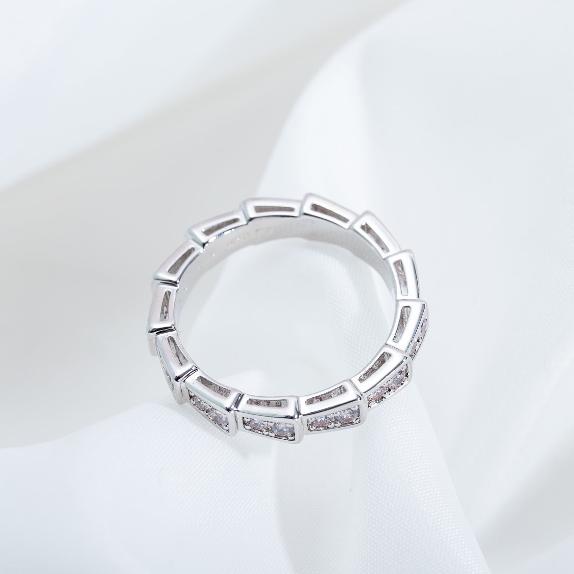 [Vintora]SERPENTI RING SILVER DIAMOND PAVED 3MM
