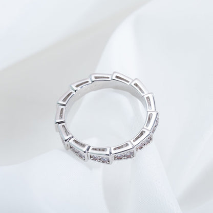 [Vintora]SERPENTI RING SILVER DIAMOND PAVED 3MM
