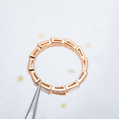 [Vintora]SERPENTI RING PINK GOLD DIAMOND MOP 3MM