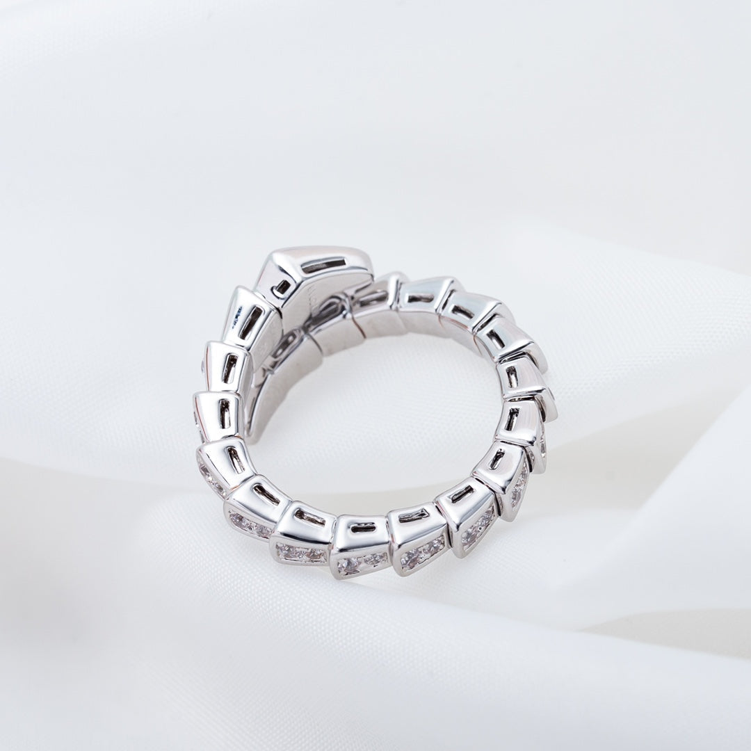 [Vintora]SERPENTI RING SILVER DIAMOND PAVED 4MM