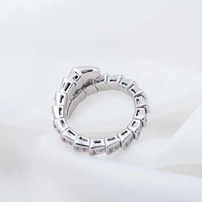 [Vintora]SERPENTI RING SILVER DIAMOND PAVED 4MM