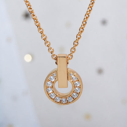 [Vintora]GARI NECKLACE PINK GOLD DIAMOND