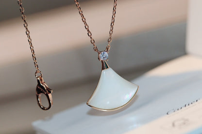 [Vintora]DREAM NECKLACE WHITE MOP PINK GOLD 1 DIAMOND