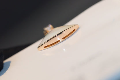 [Vintora]DREAM NECKLACE WHITE MOP PINK GOLD 1 DIAMOND
