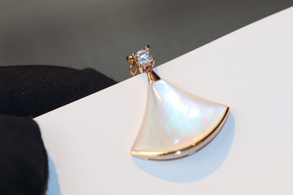 [Vintora]DREAM NECKLACE WHITE MOP PINK GOLD 1 DIAMOND