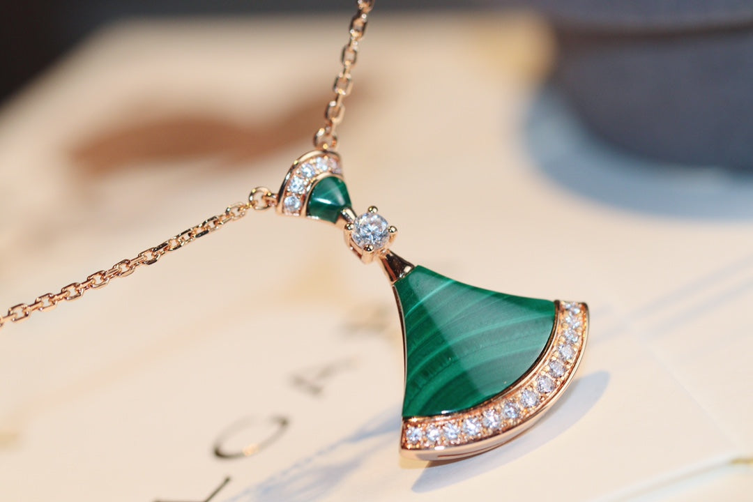 [Vintora]DREAM NECKLACE MALACHITE DIAMOND
