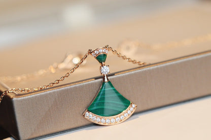 [Vintora]DREAM NECKLACE MALACHITE DIAMOND