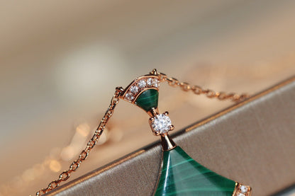 [Vintora]DREAM NECKLACE MALACHITE DIAMOND