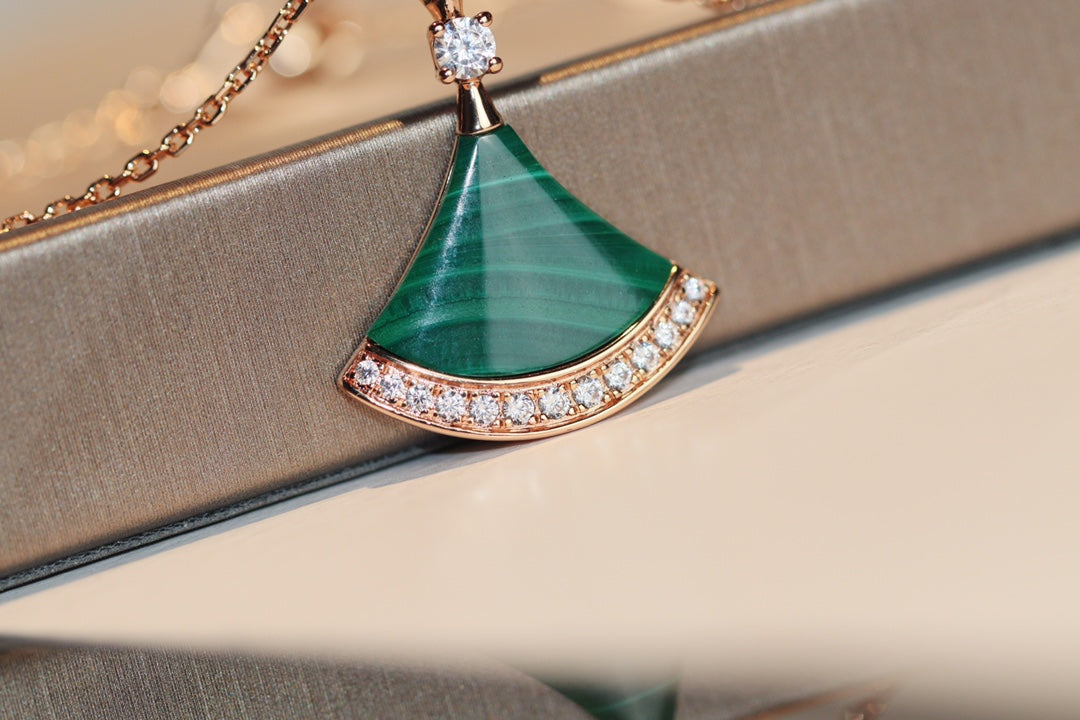 [Vintora]DREAM NECKLACE MALACHITE DIAMOND