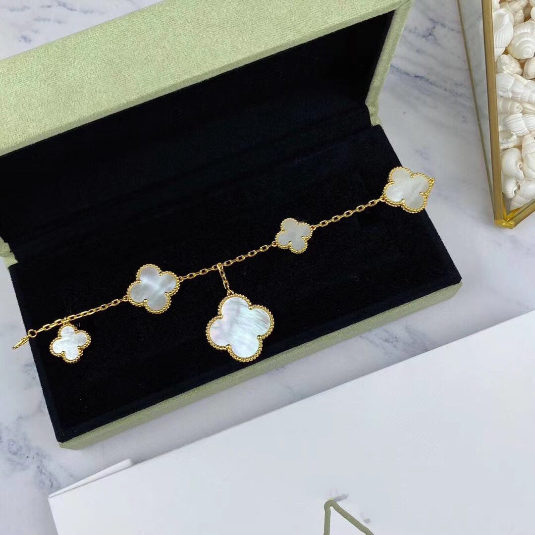 [Vintora]BRACELET CLOVER MAGIC BALAI OR 5 MOTIFS