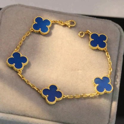 [?Vintora] CLOVER 5 MOTIF BLUE AGATE BRACELET COLLECTION