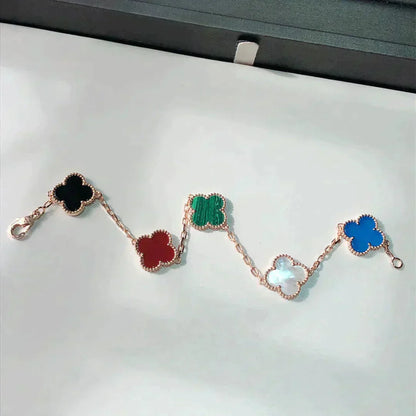 [?Vintora]CLOVER 5 MOTIFS MULTICOLOR BRACELET