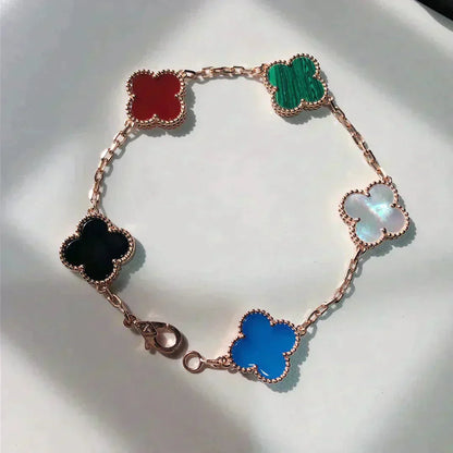 [?Vintora]CLOVER 5 MOTIFS MULTICOLOR BRACELET