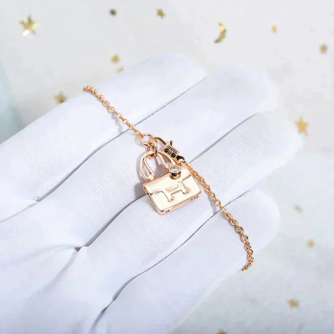 [Vintora]AMULETTE PEDANT ROSE GOLD NECKLACE