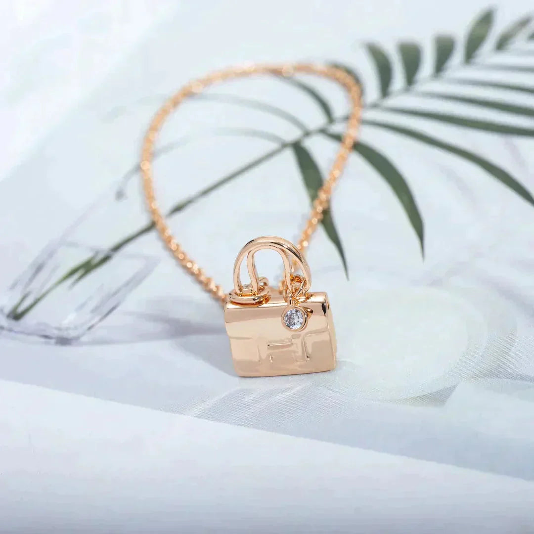 [Vintora]AMULETTE PEDANT ROSE GOLD NECKLACE