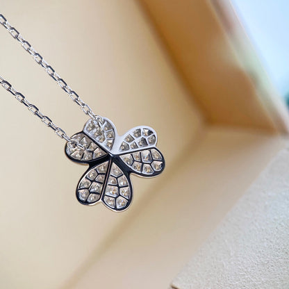 [Vintora]COLLIER TRÈFLE DIAMANT ARGENTÉ
