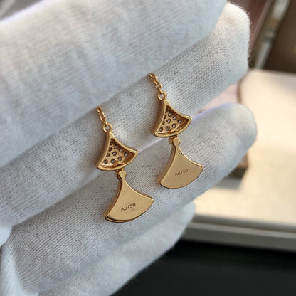 [Vintora]DREAM EARRINGS 3 MOTIFS DIAMOND MOP PINK GOLD