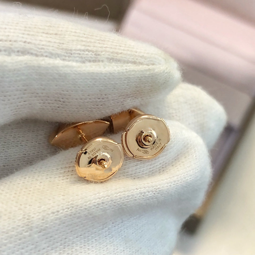 [Vintora]DREAM EARRINGS 3 MOTIFS ONYX MOP PINK GOLD