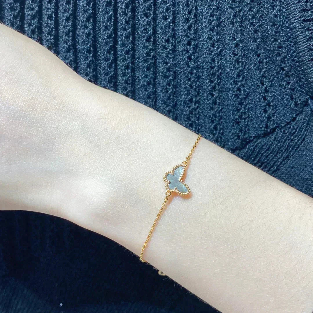 [Vintora]BRACELET PAPILLON EN NACRE NOIRE