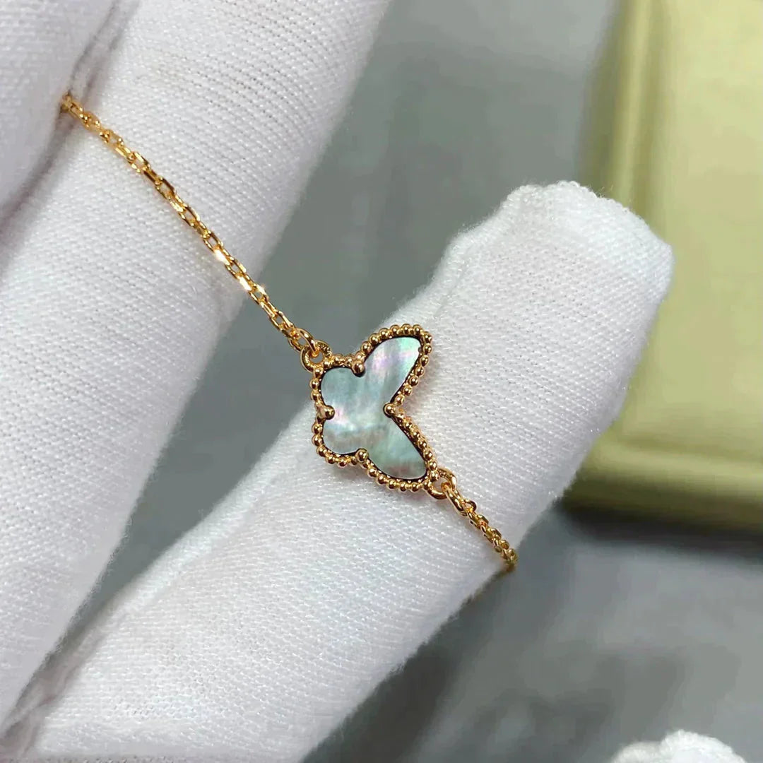 [Vintora]BRACELET PAPILLON EN NACRE NOIRE
